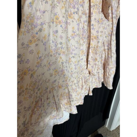 Arizona Jean Co Peach Floral Dress Size 2XL New Without Tags Cottage Boho Spring - Picture 5 of 7